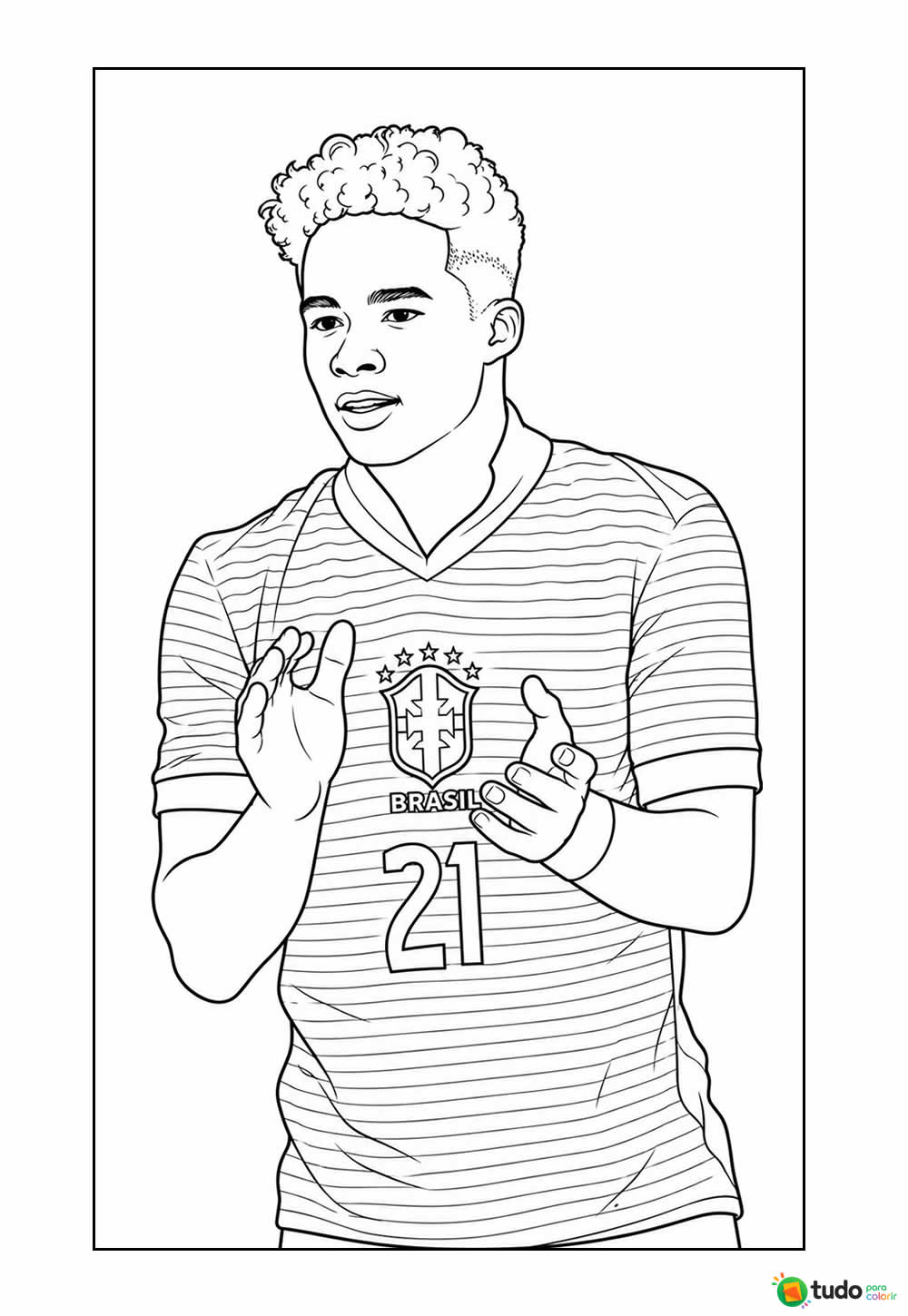 Desenho do Endrick para colorir