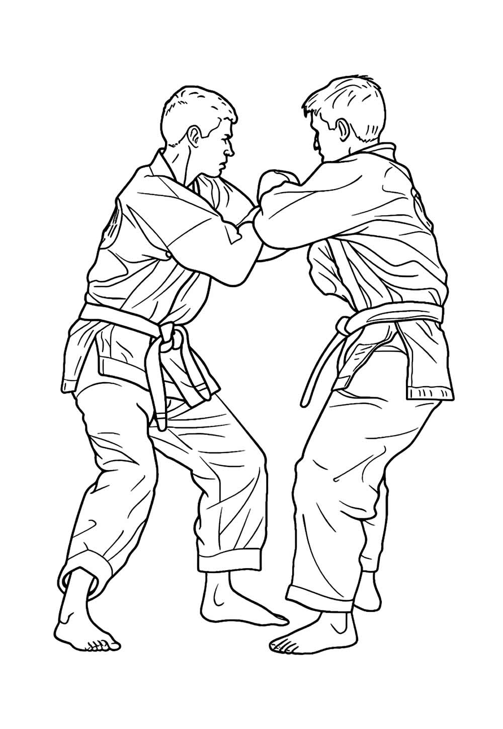 Desenho de Jiu-jitsu para colorir