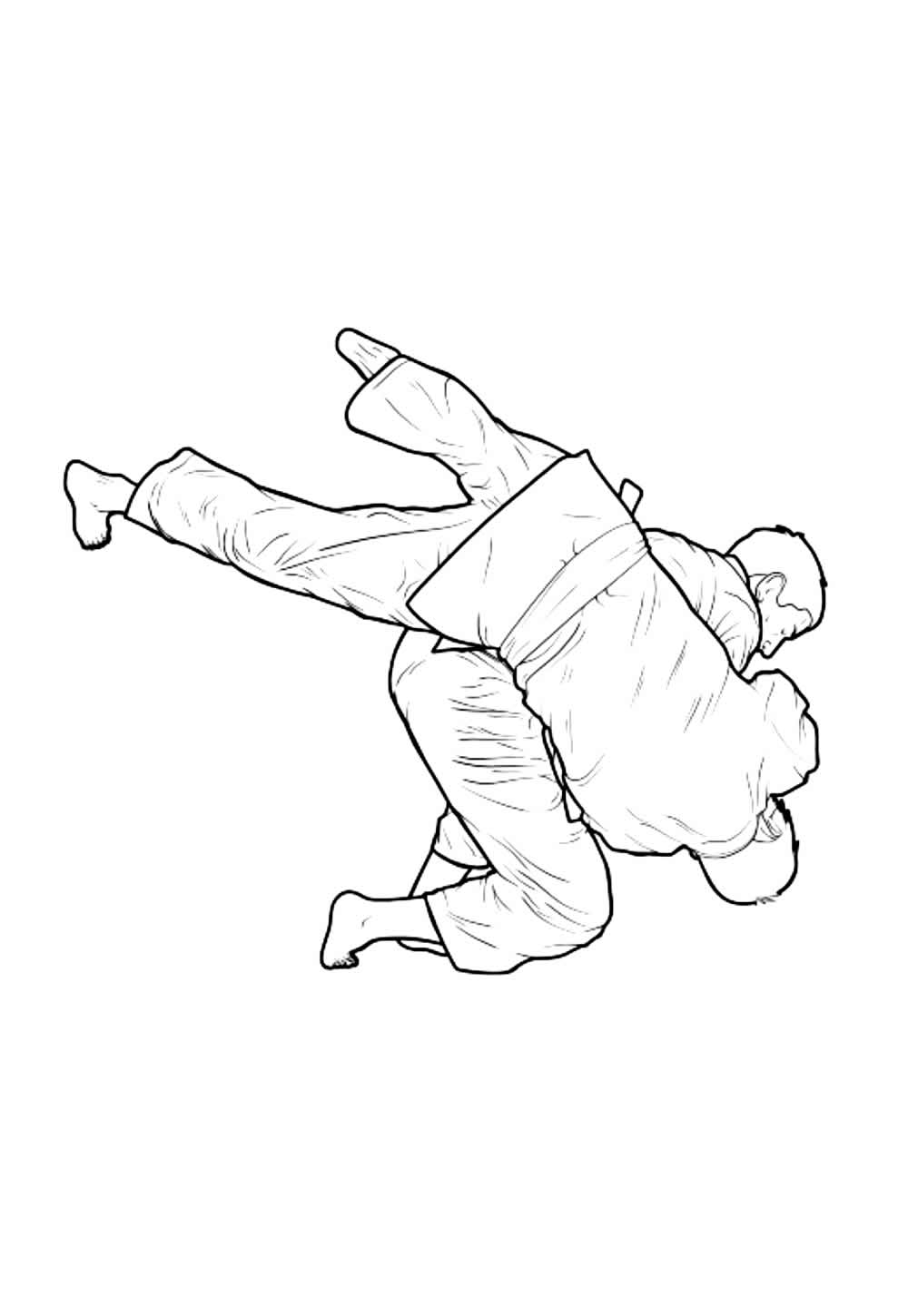 Desenho de Jiu-jitsu para colorir