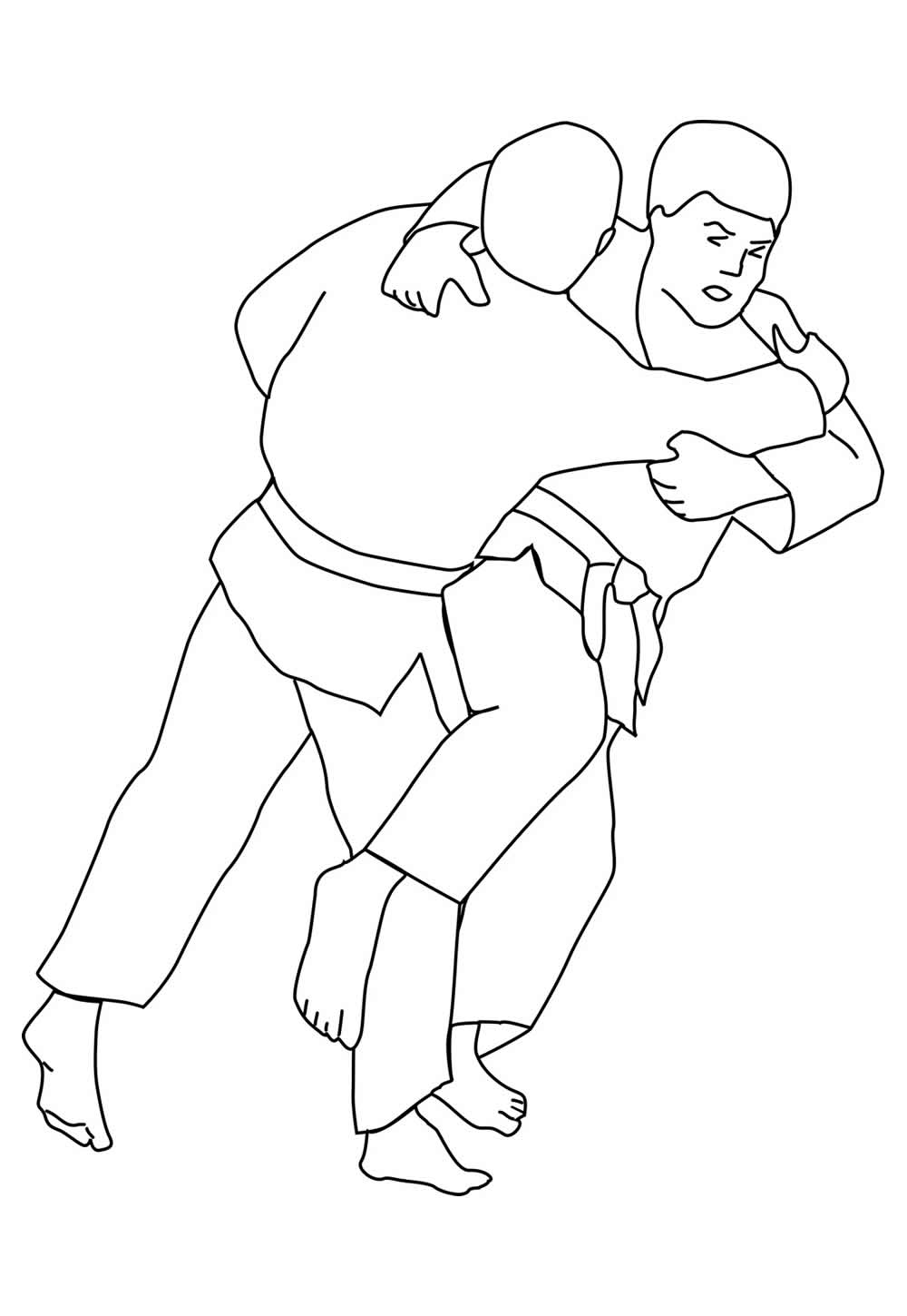 Desenho de Jiu-jitsu para colorir