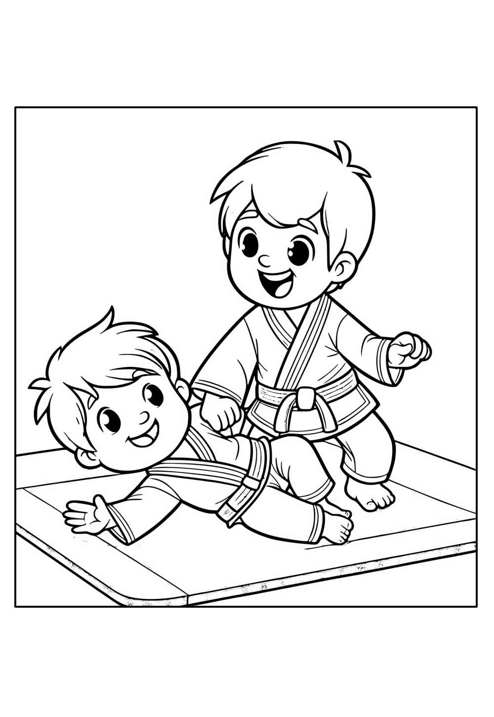 Desenho de Jiu-jitsu para colorir
