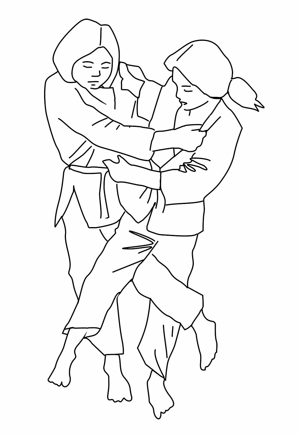 Desenho de Judô