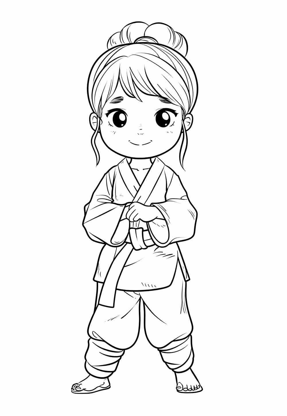 Desenho de Judô para colorir