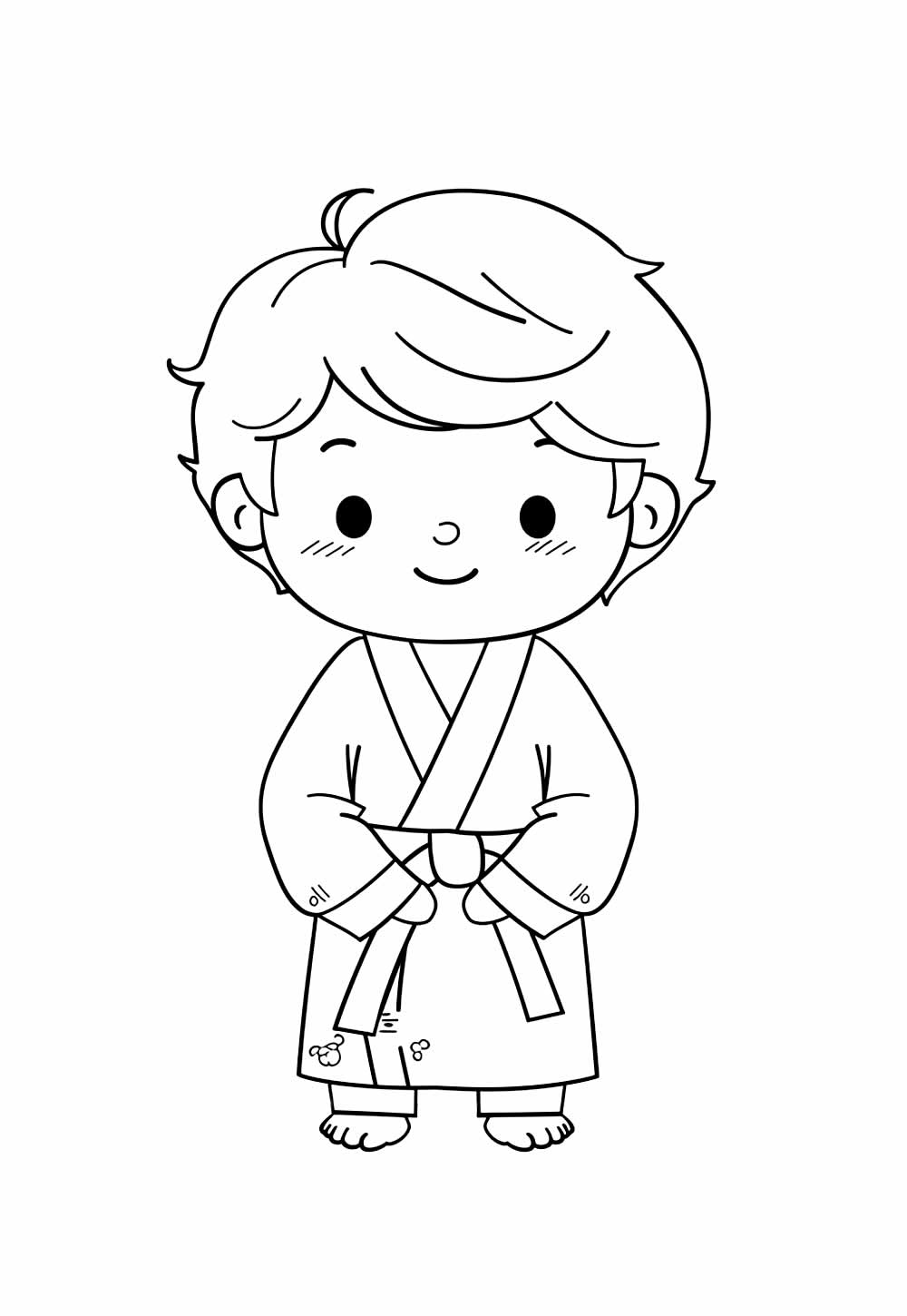 Desenho de Judô para colorir