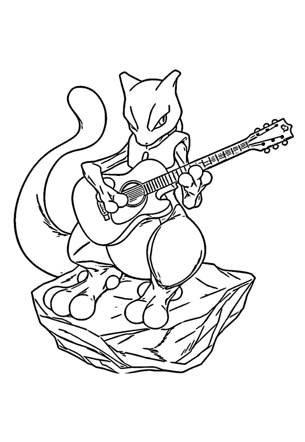 Desenho do Mewtwo para colorir