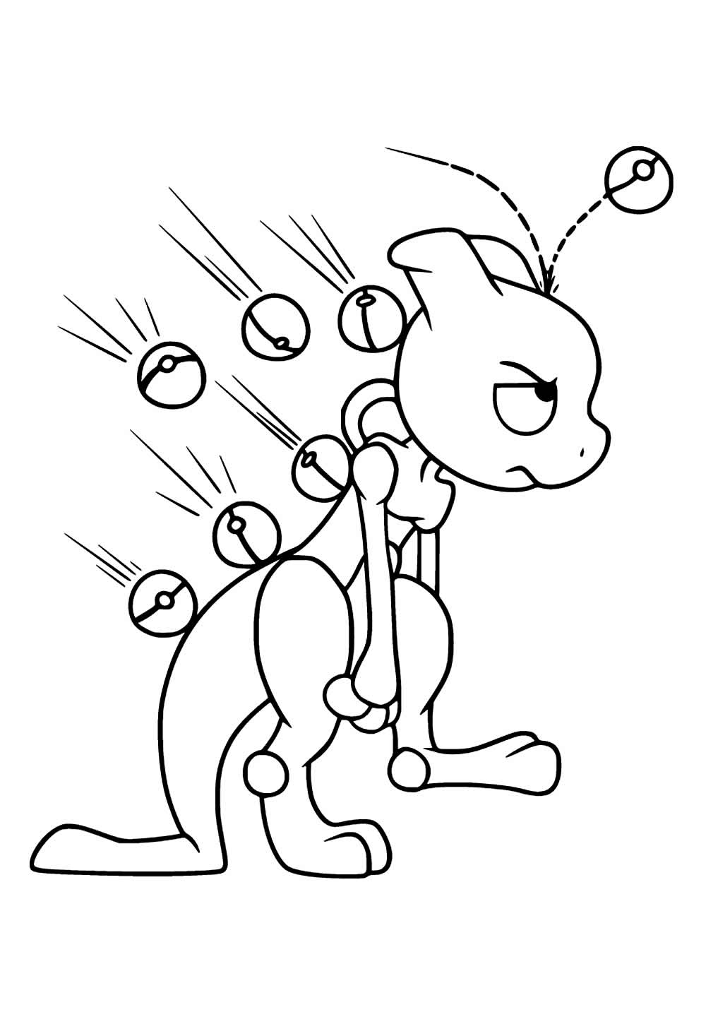 Mewtwo para colorir