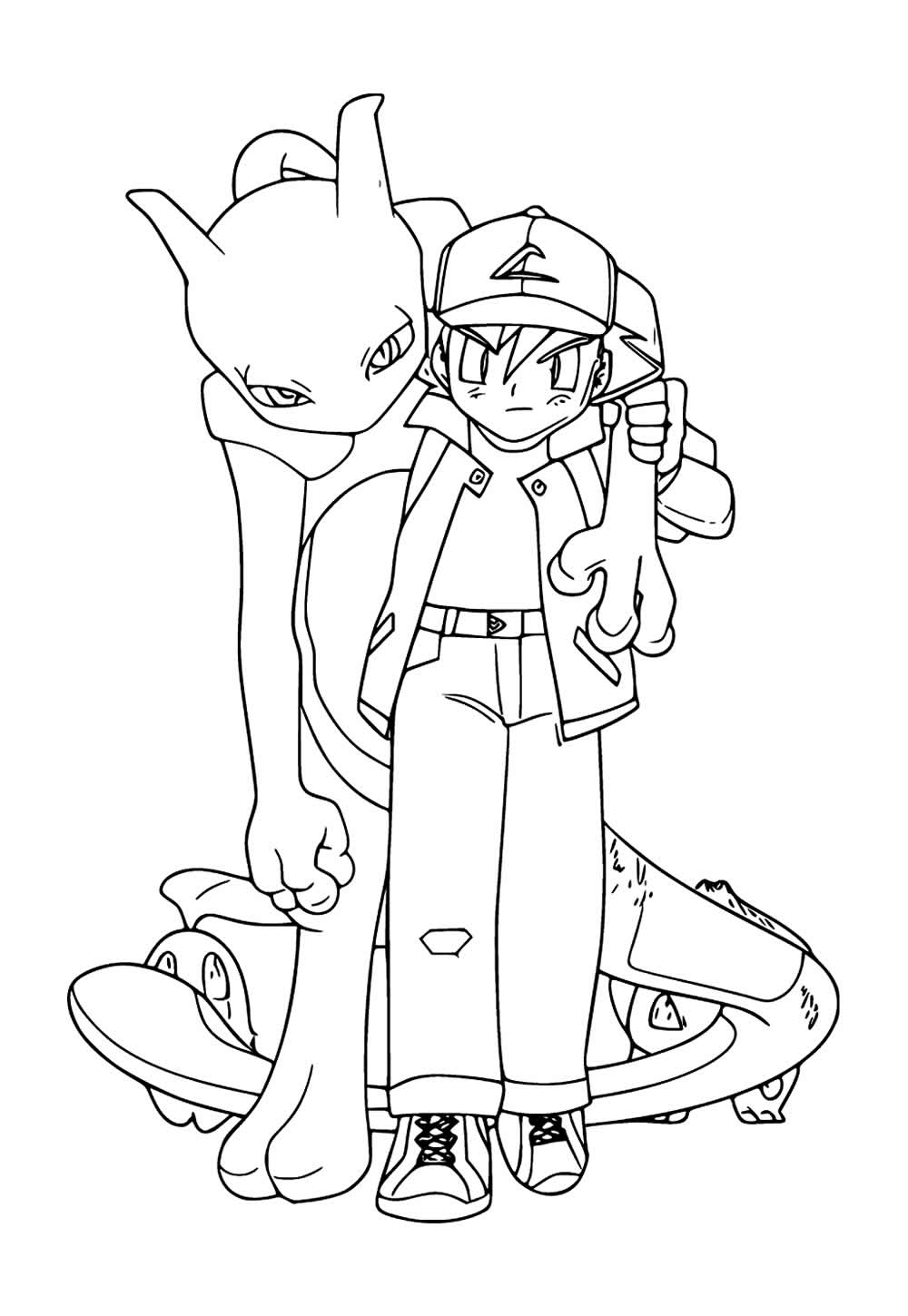 Desenhos do Mewtwo para colorir