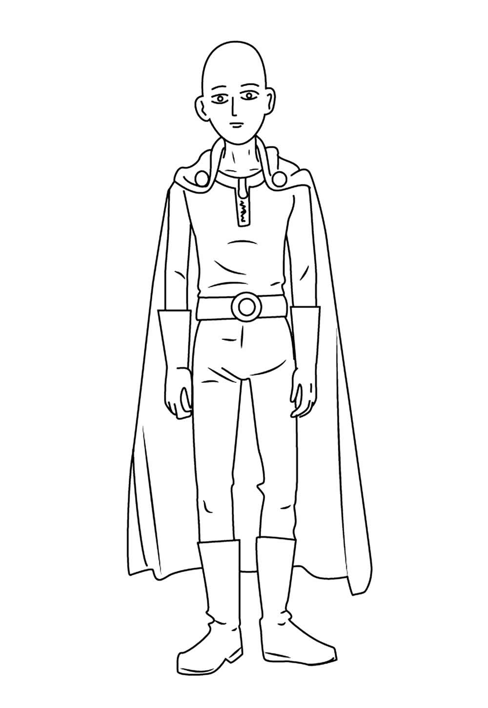 Desenho de Saitama para colorir