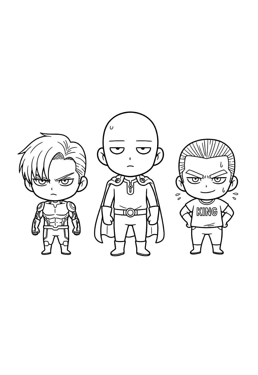 Desenho de One Punch Man para colorir