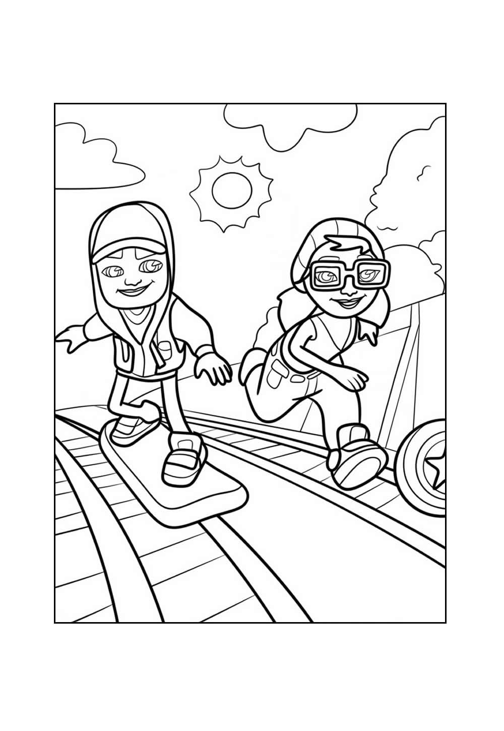 Desenhos de Subway Surfers para colorir