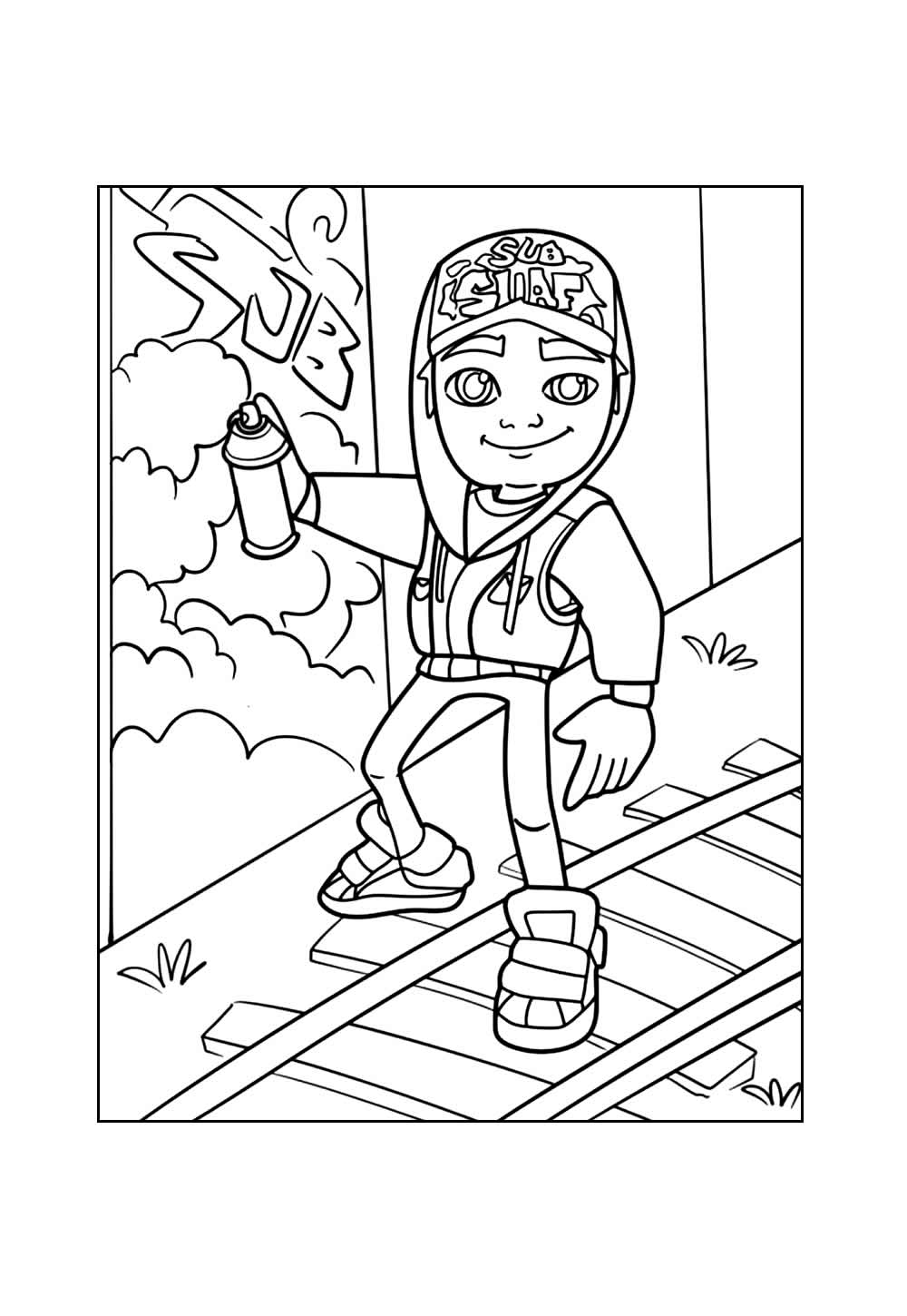 Desenho de Subway Surfers para colorir