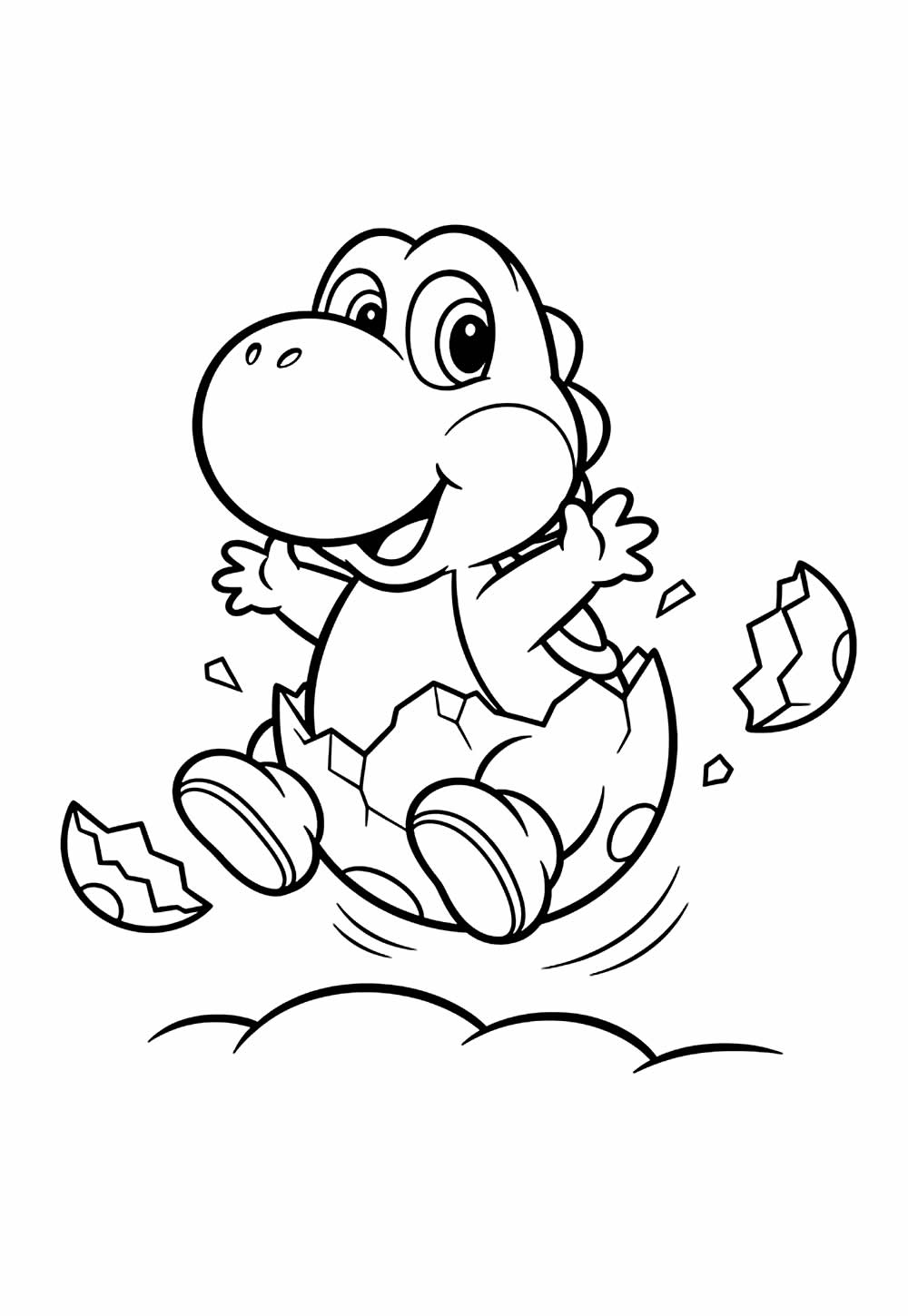 Desenho do Yoshi para colorir