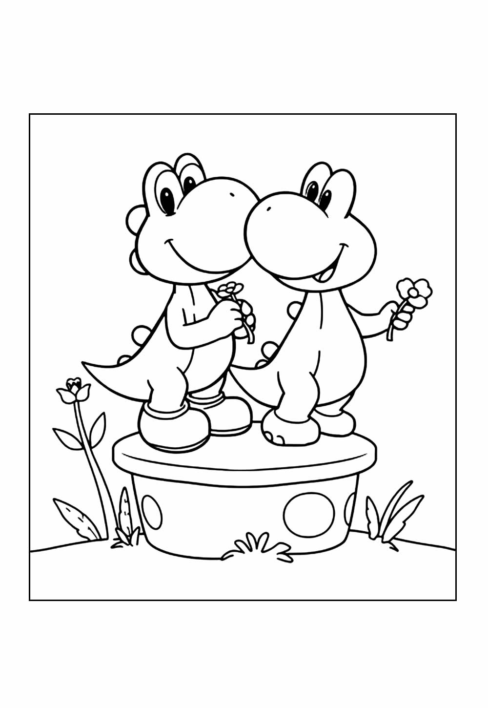 Desenho do Yoshi para colorir