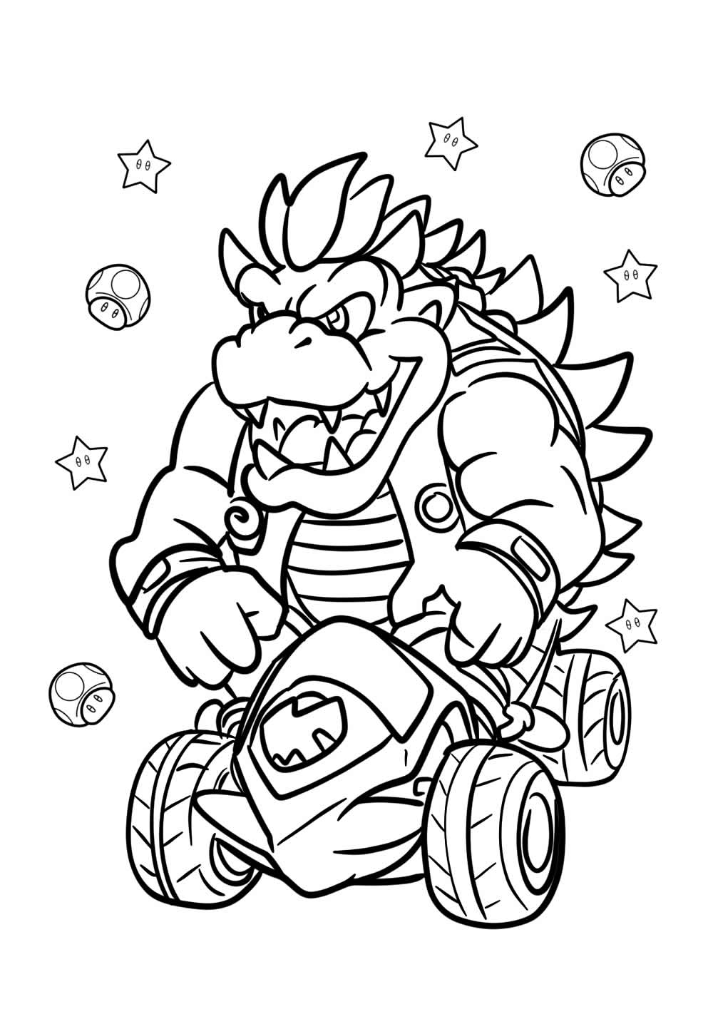 Desenho do Bowser para colorir