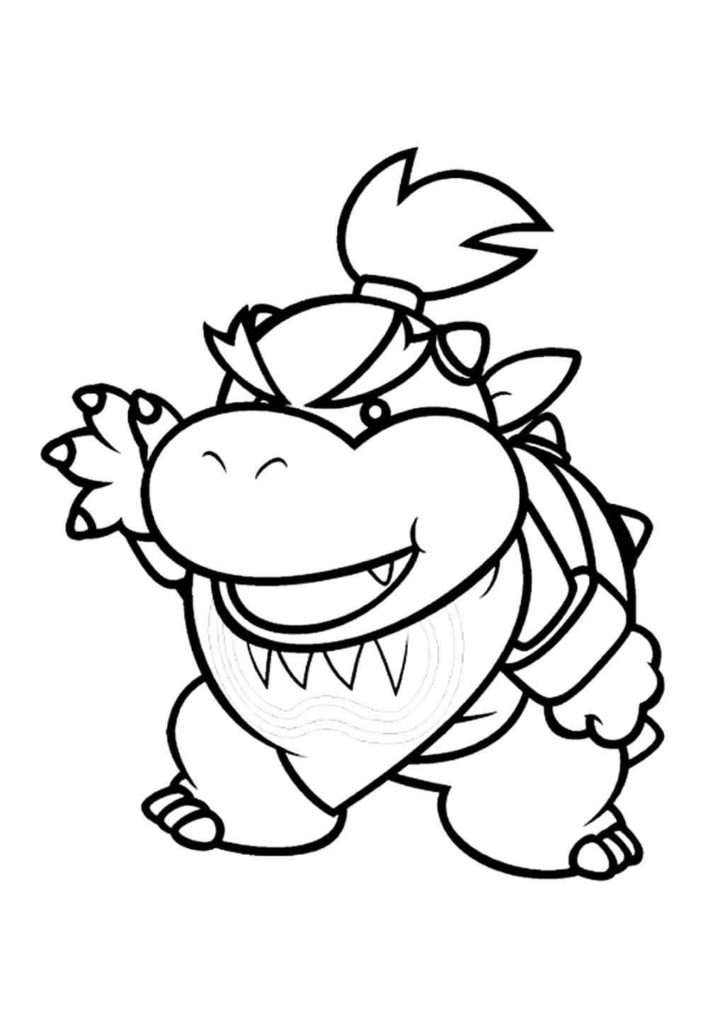 Desenho do Bowser para pintar