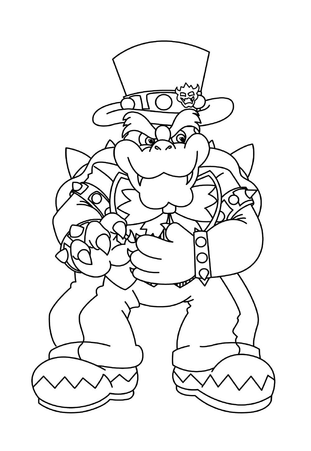 Desenho do Bowser para pintar