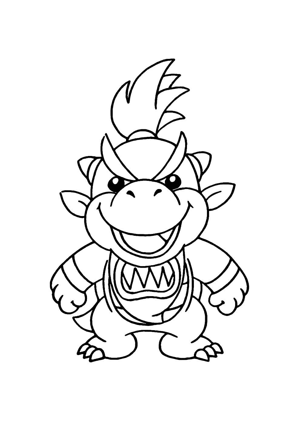 Desenho do Bowser para pintar