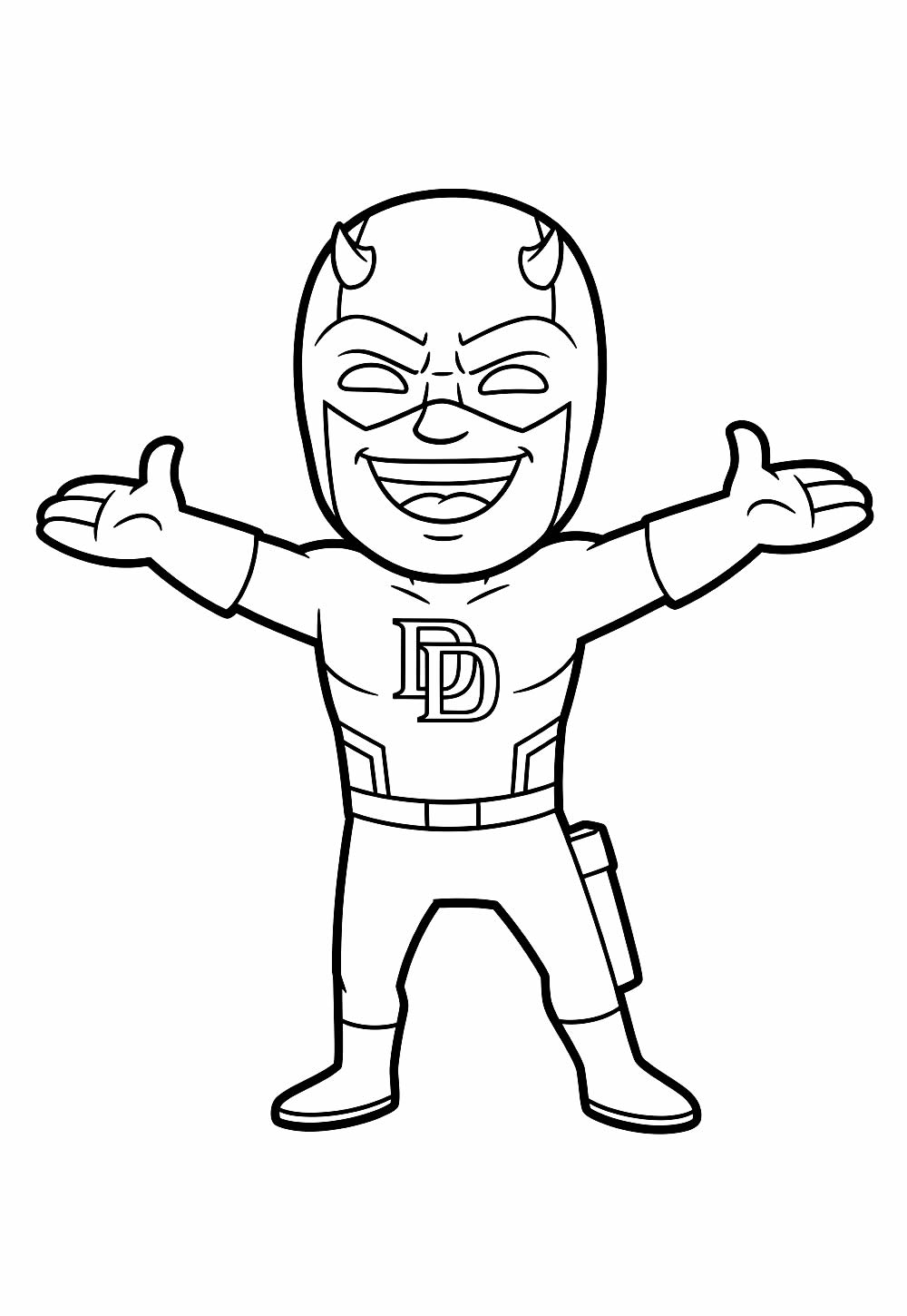 Desenho do Demolidor para pintar