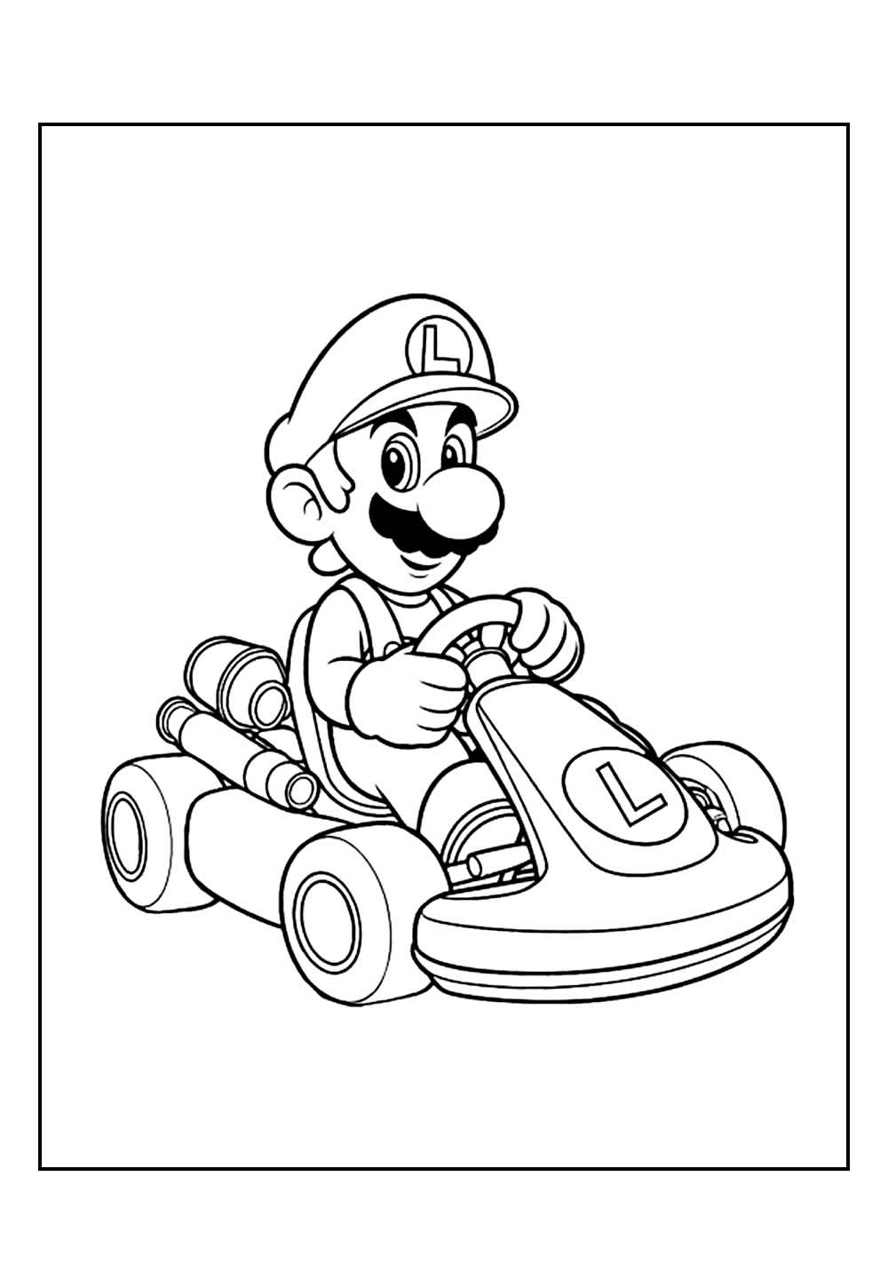 Desenho do Luigi para colorir