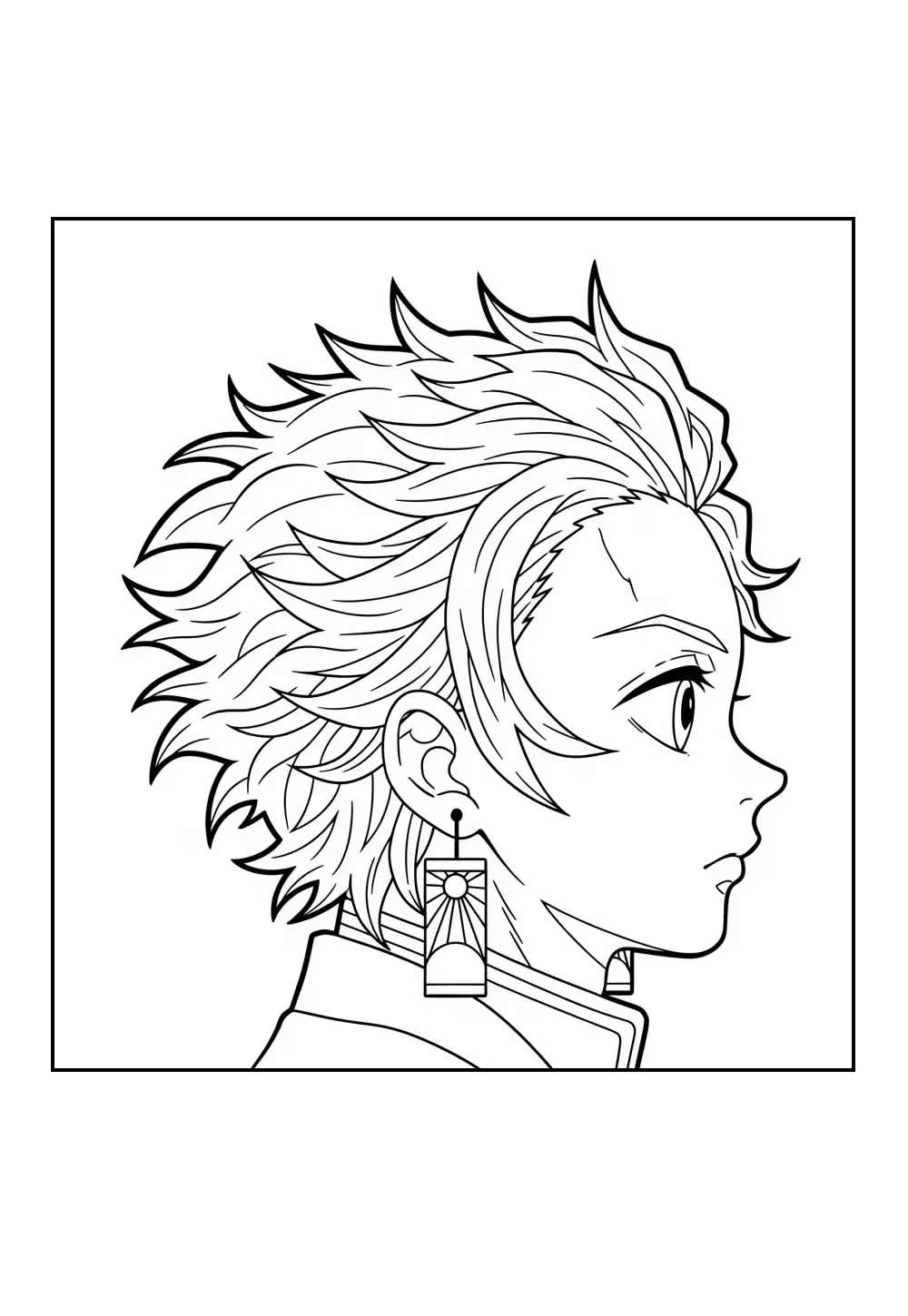 Tanjiro para colorir