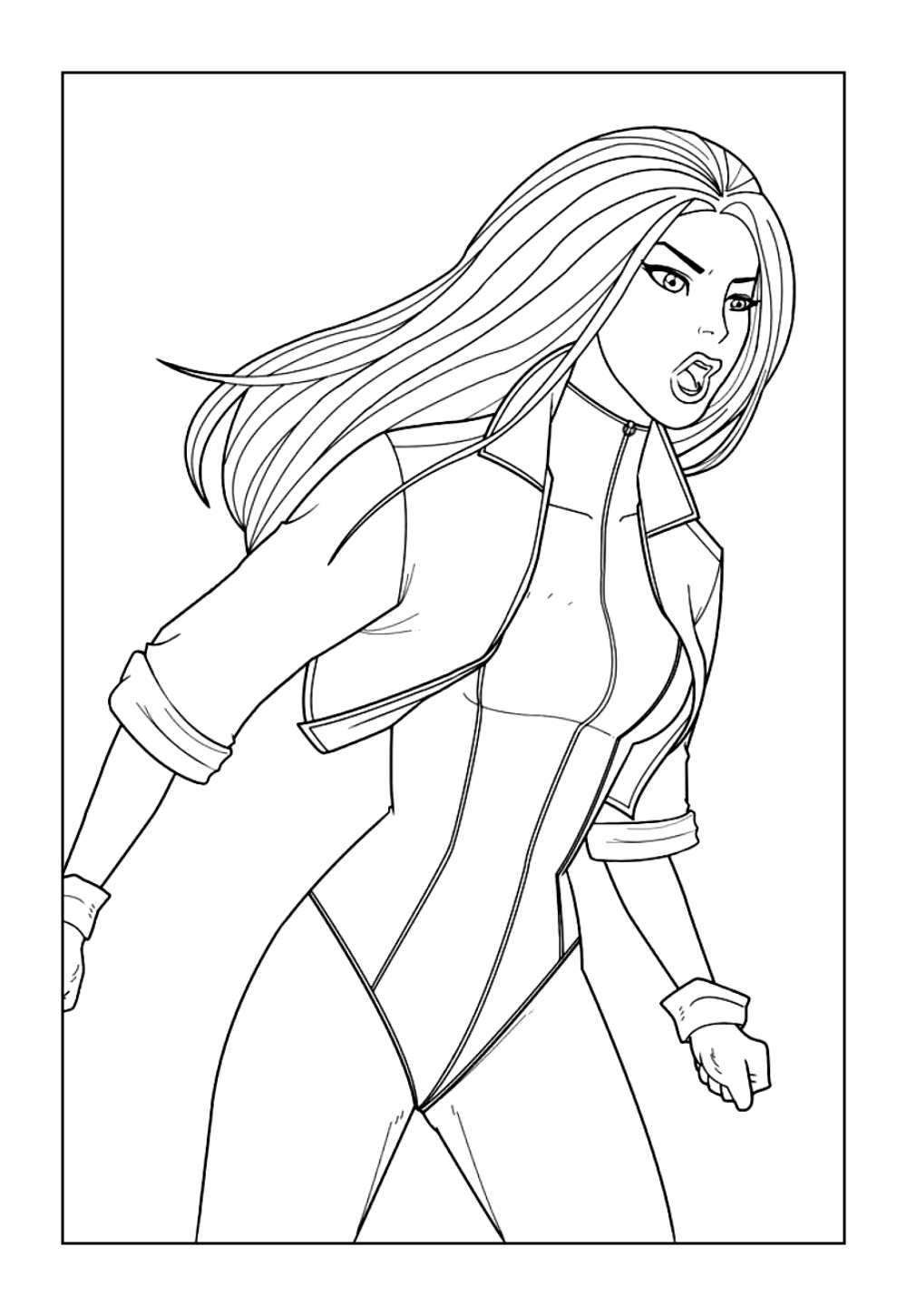 Desenho da Canário Negro para colorir