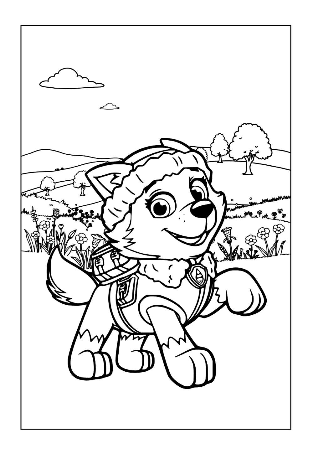 Desenho da Everest para colorir