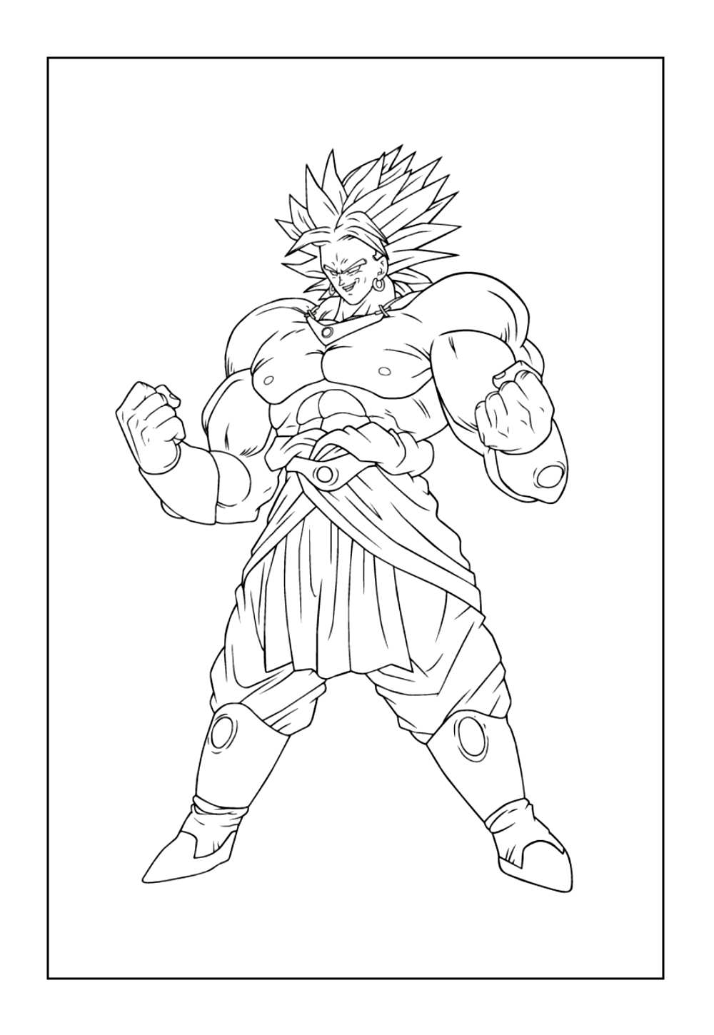 Desenho de Broly para colorir