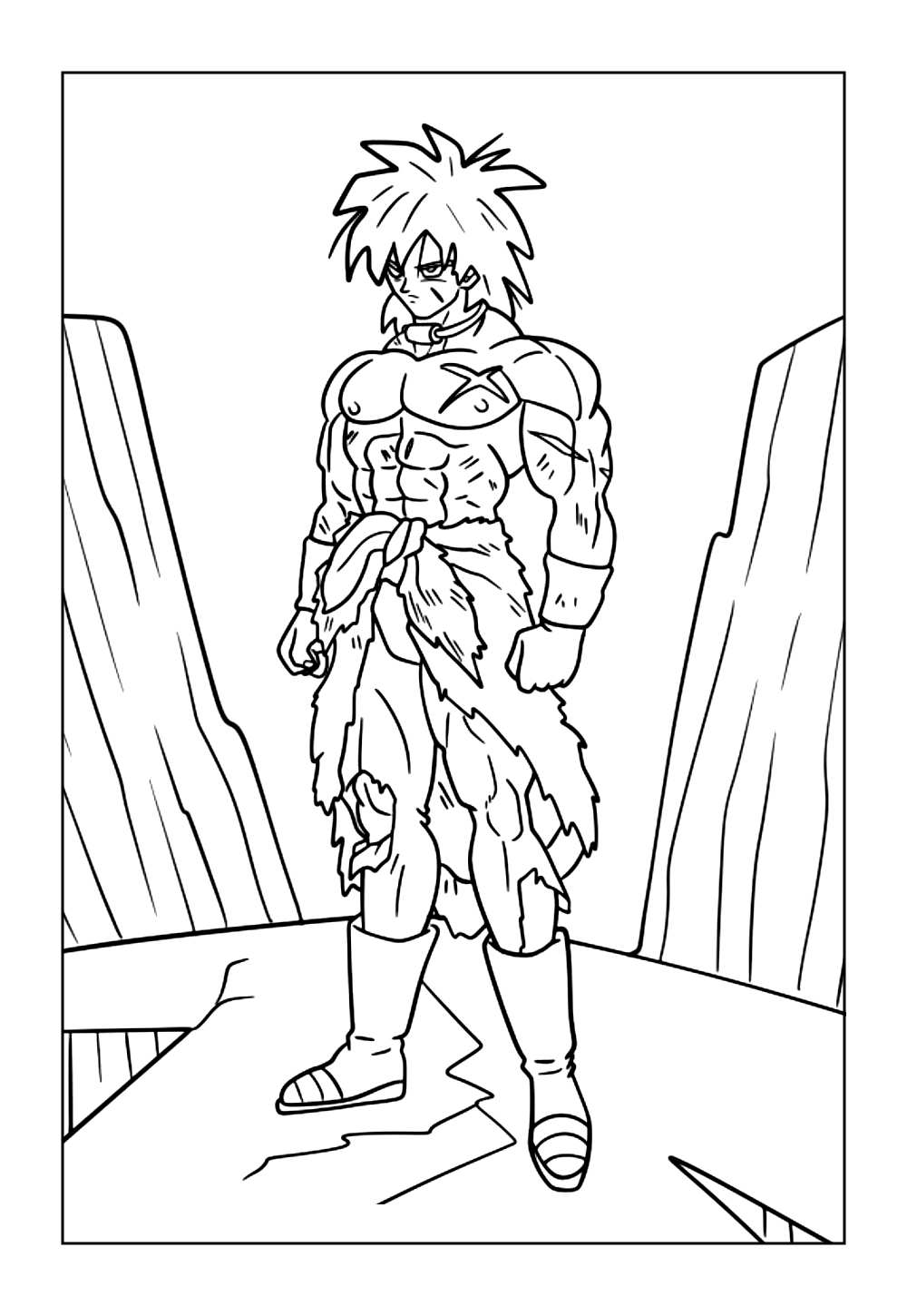 Desenho de Broly para colorir