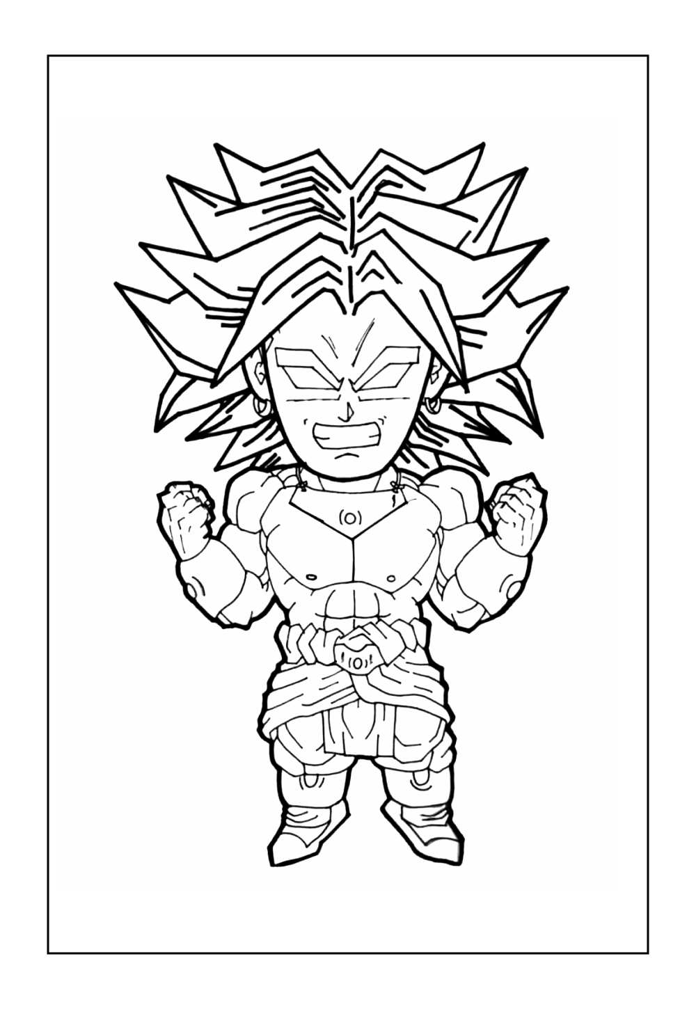 Desenho de Broly para pintar