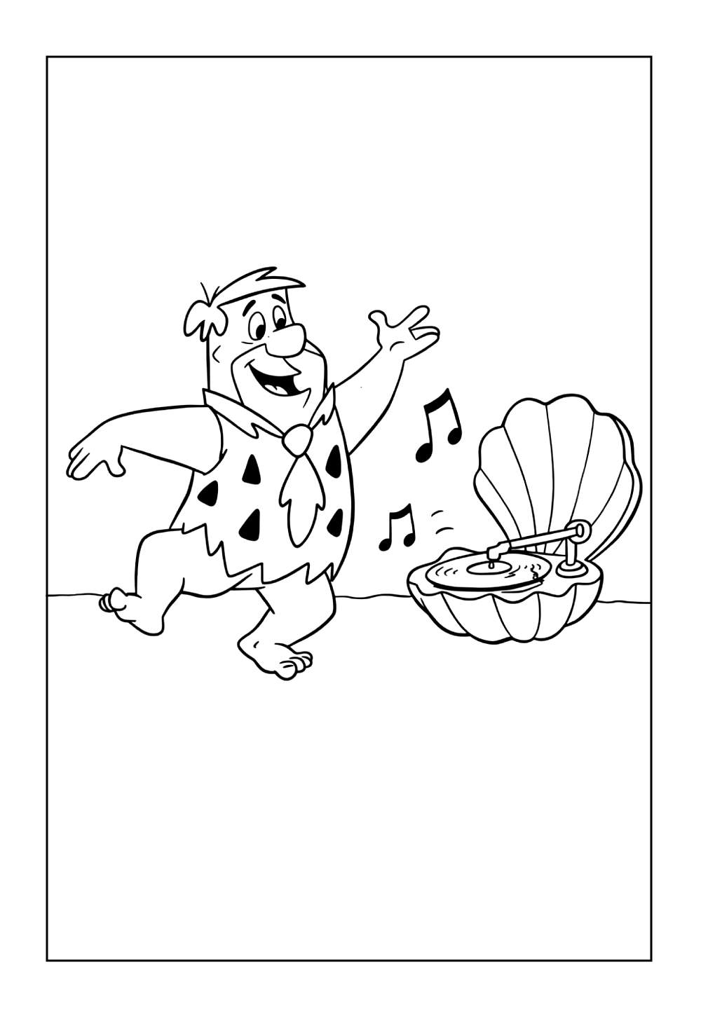 Desenho de Fred Flistone para pintar