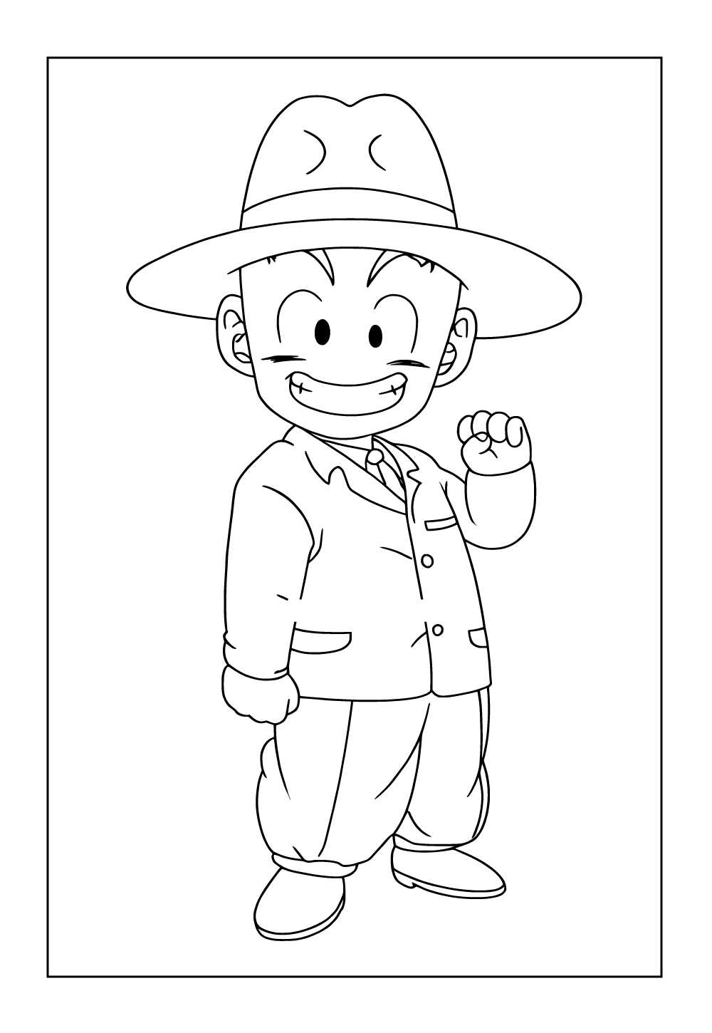 Kuririn para colorir - Dragon Ball Z