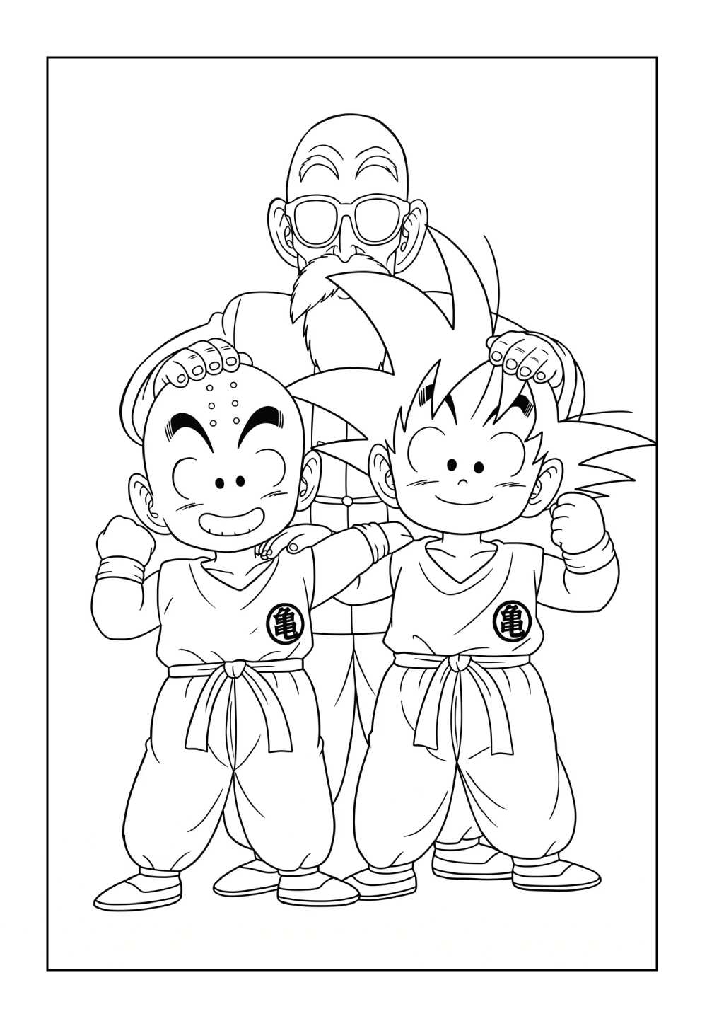 Desenho de Kuririn para pintar