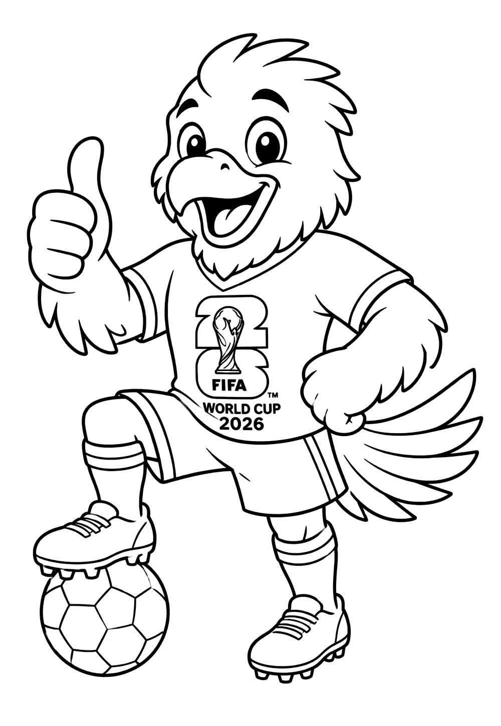Mascotes da Copa do Mundo para pintar