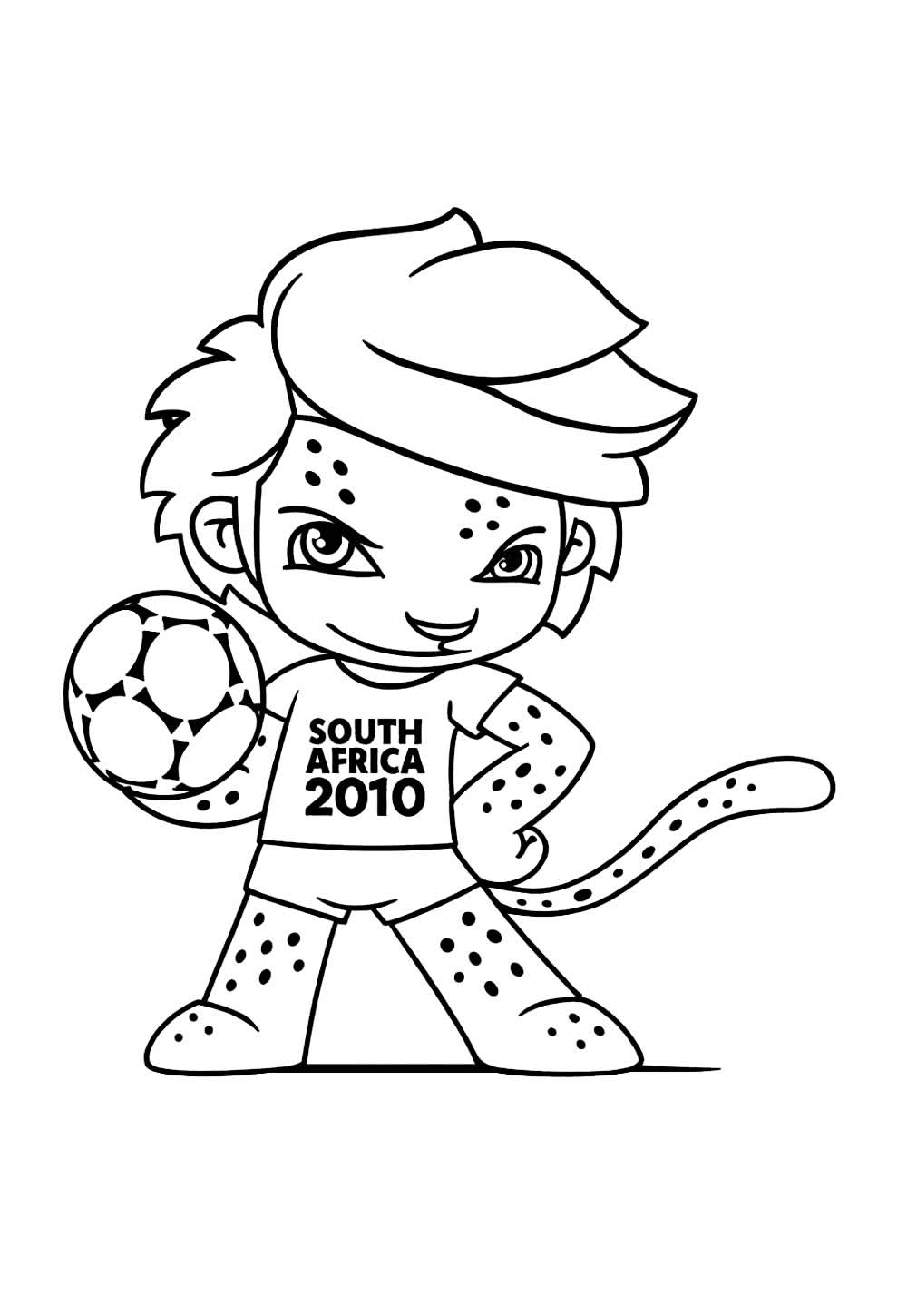 Desenhos Mascotes Copa Colorir