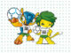 Desenhos dos Mascotes da Copa do Mundo para colorir