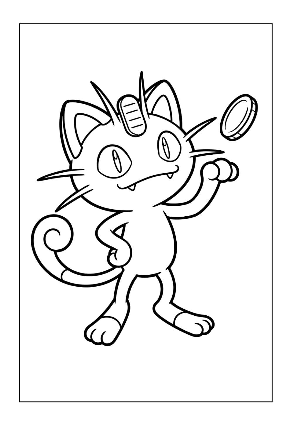 Desenho do Pokémon Meowth para colorir