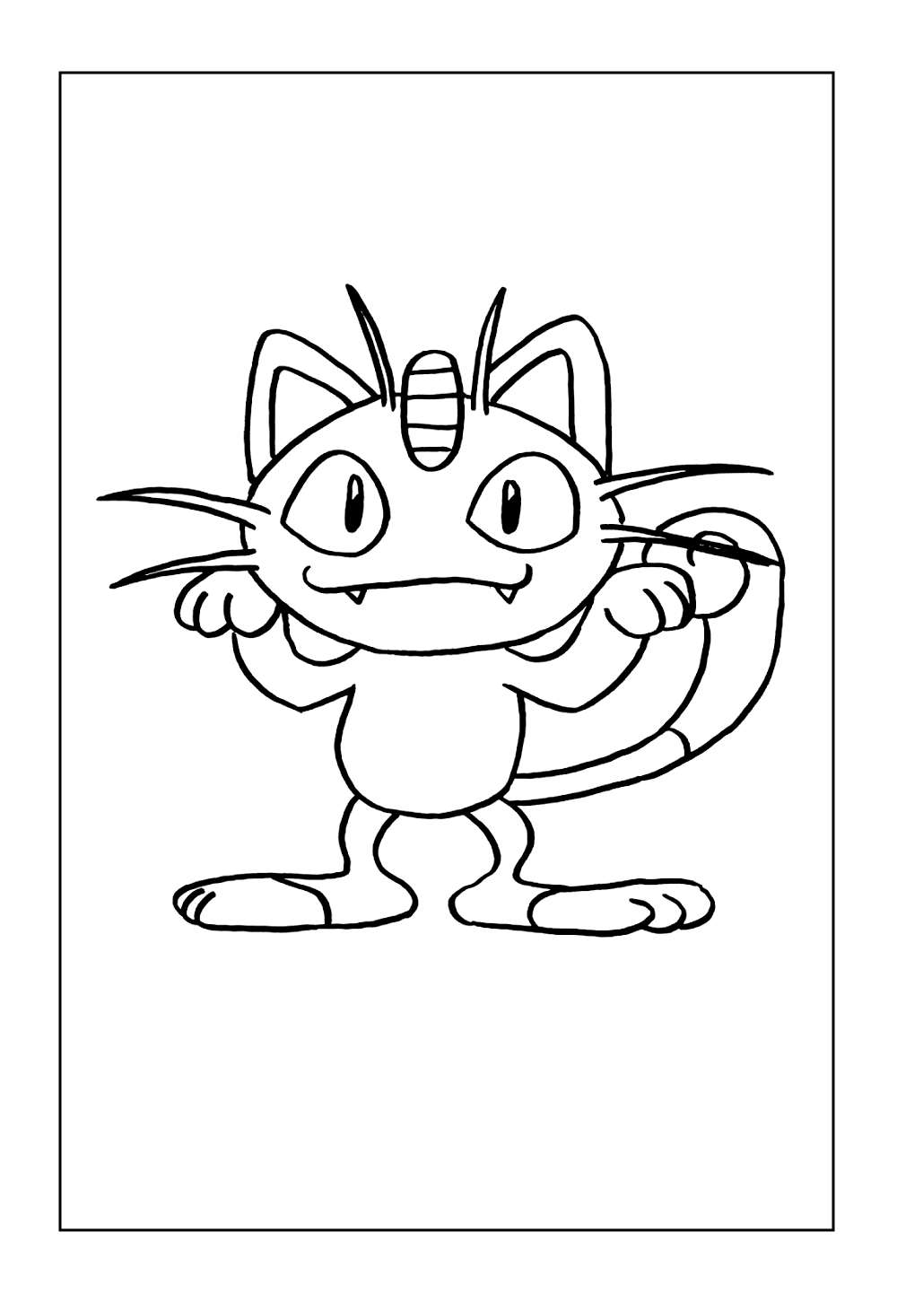 Meowth para colorir
