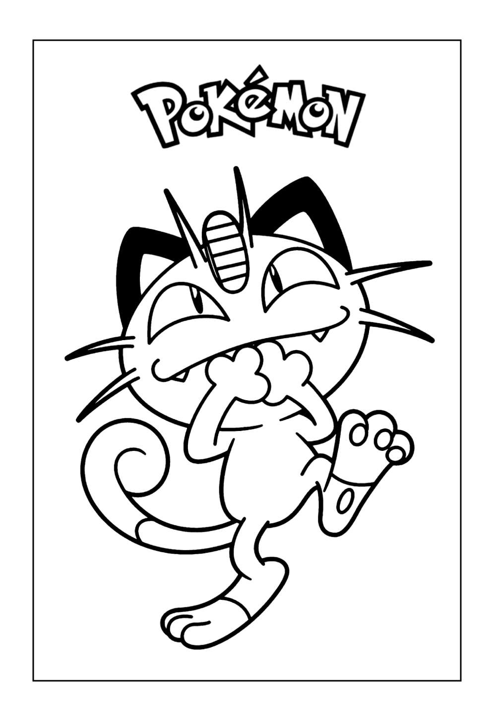 Desenho de Meowth para colorir