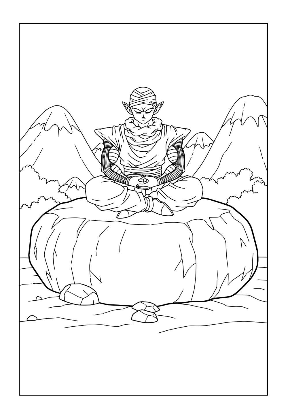 Piccolo - Dragon Ball Z - Desenho para colorir