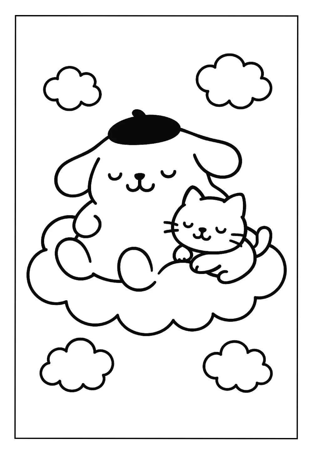 Desenho de Pompompurin para colorir