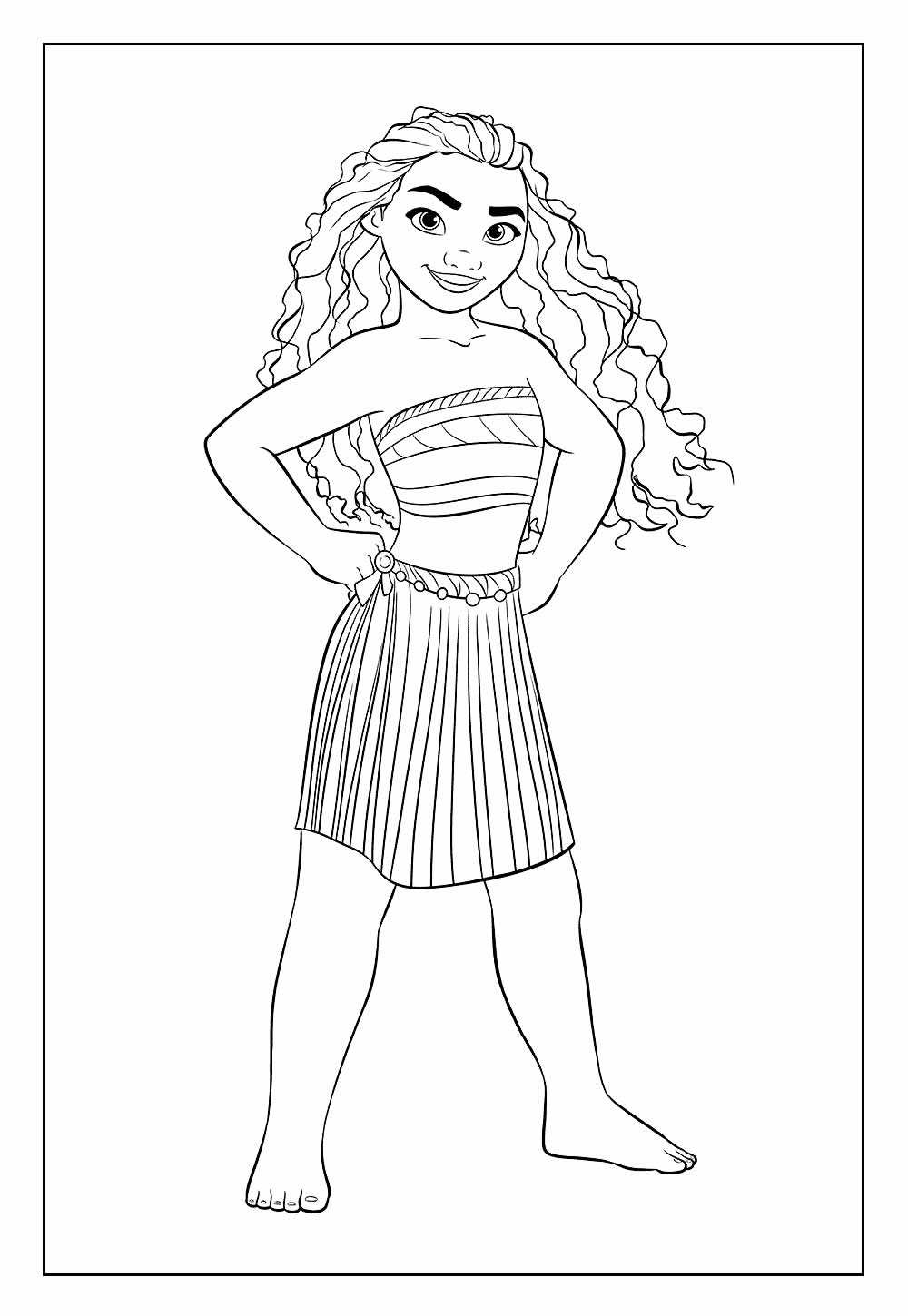 Desenho Moana Colorir Princesa