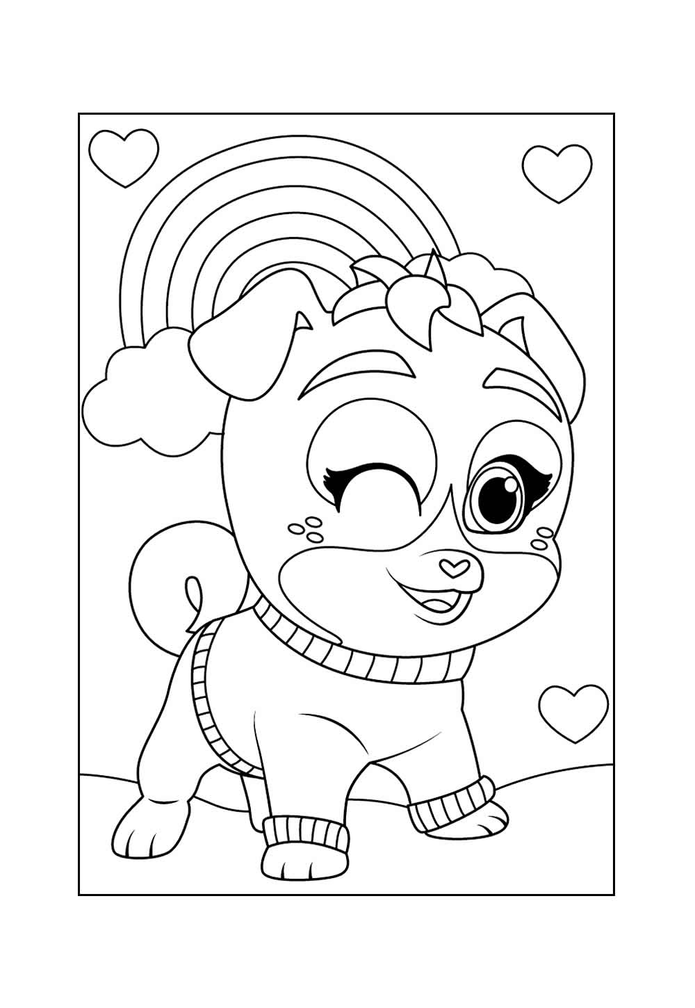 Desenho de Puppy Dog Pals para colorir