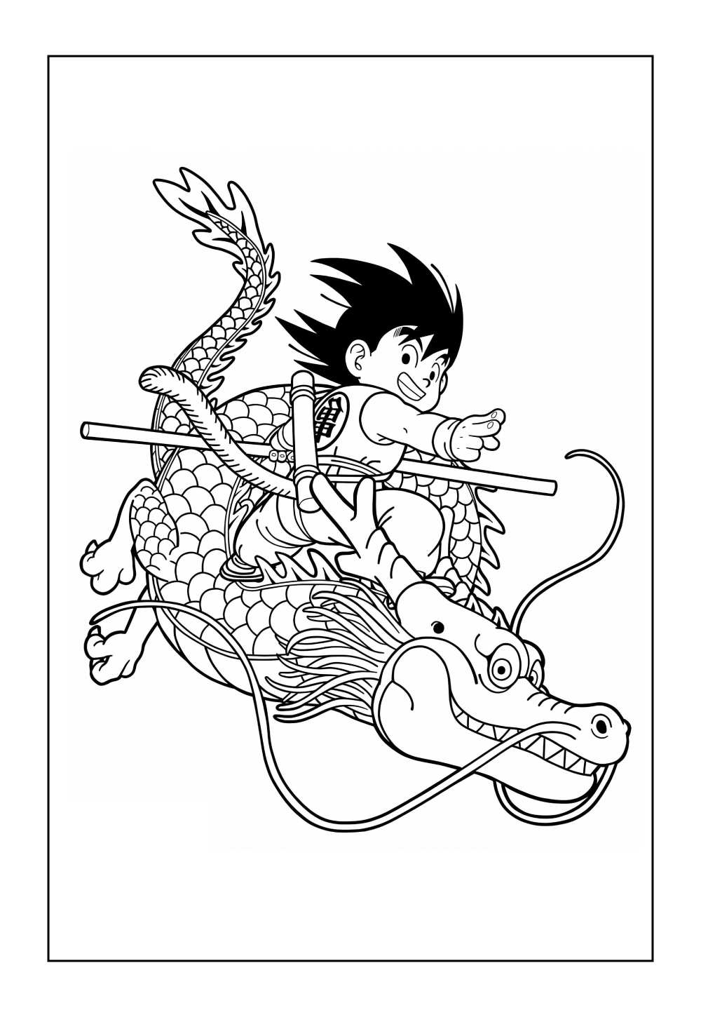Desenho de Dragon Ball Z para colorir - Shenron