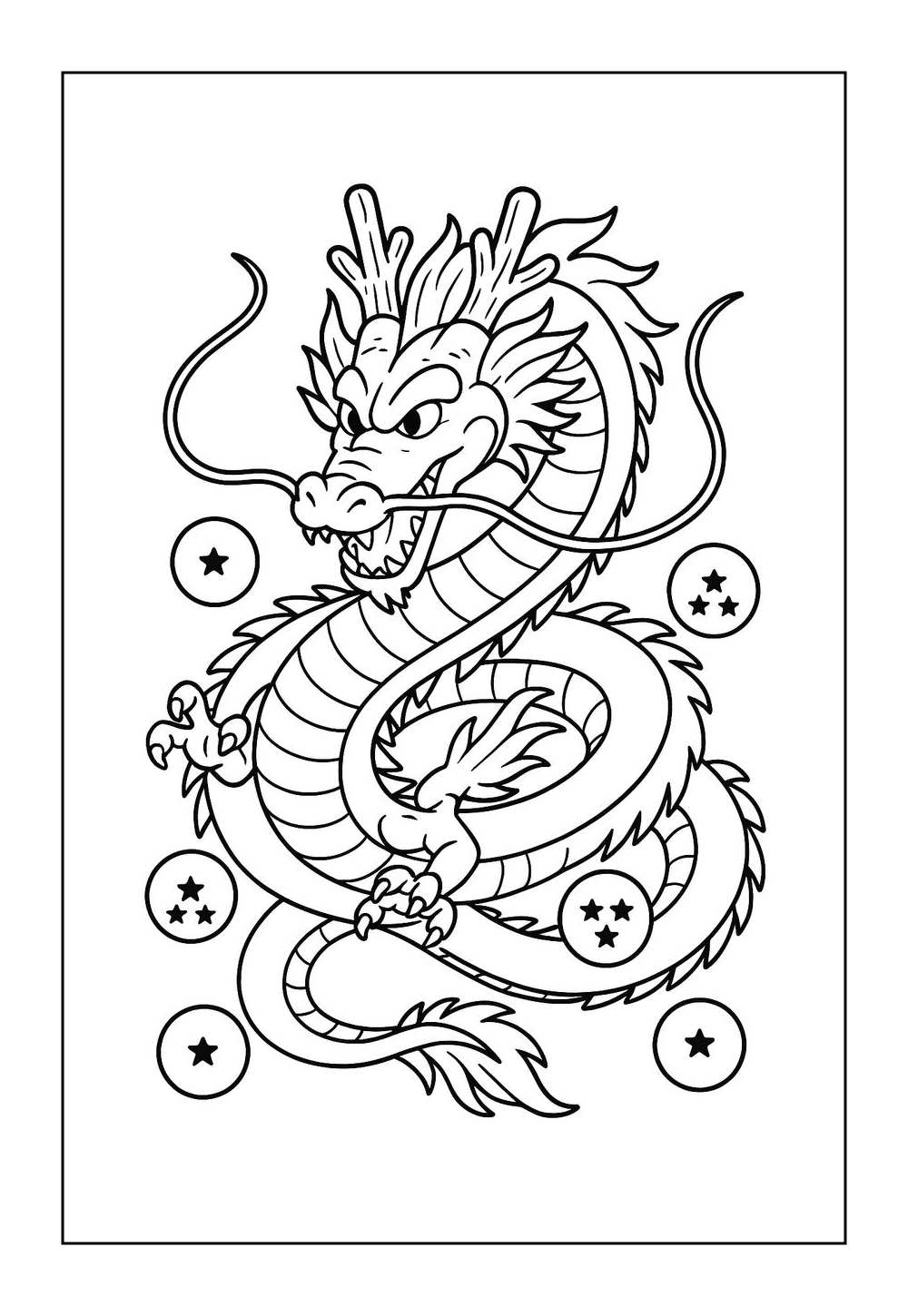 Desenho de Dragon Ball Z - Shenron