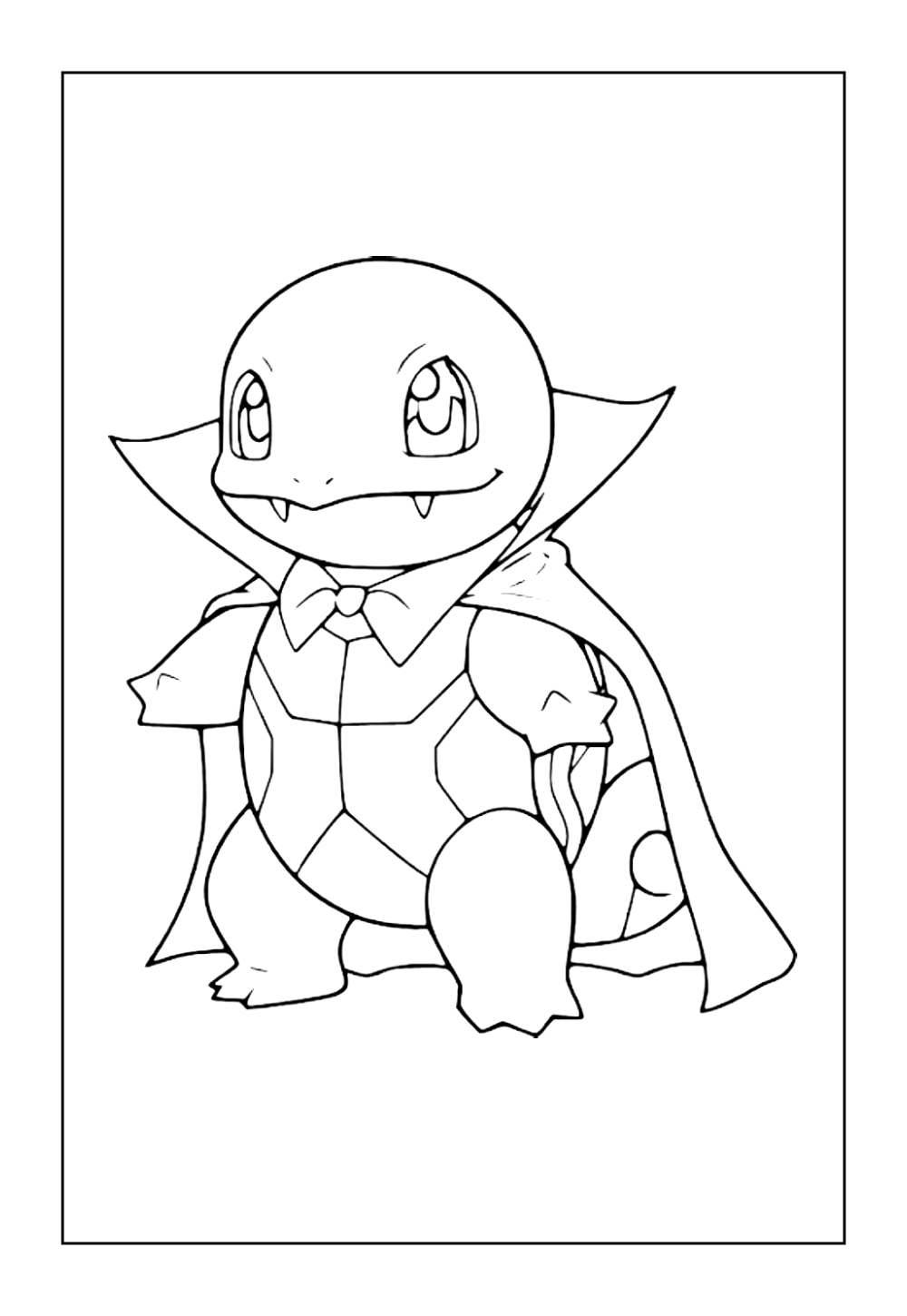 Squirtle para pintar e imprimir - Pokémon