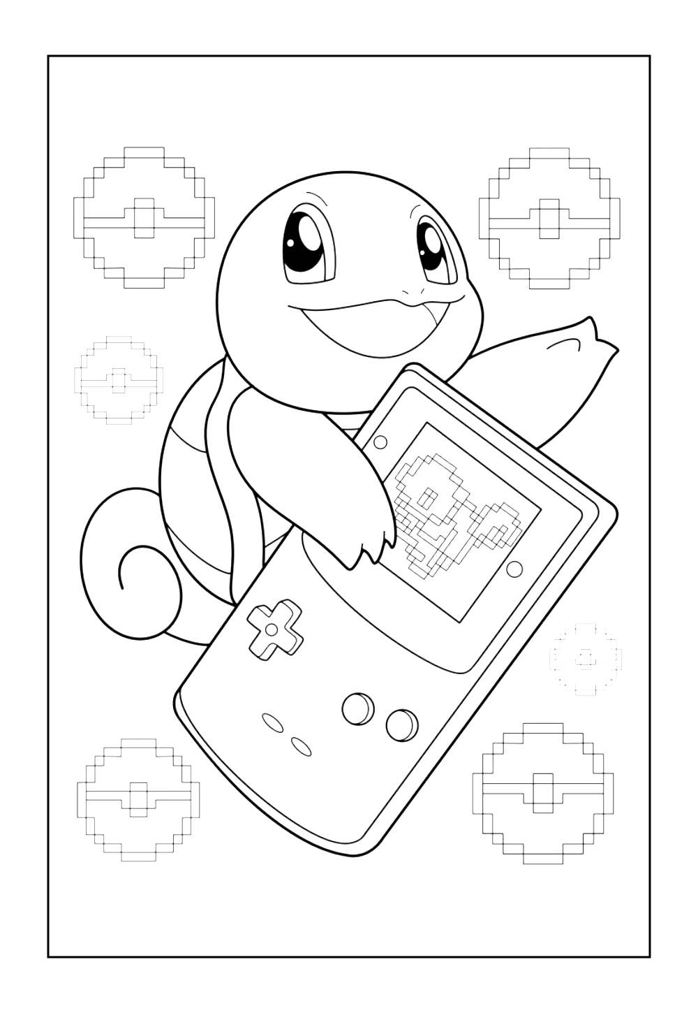 Squirtle para colorir - Pokémon