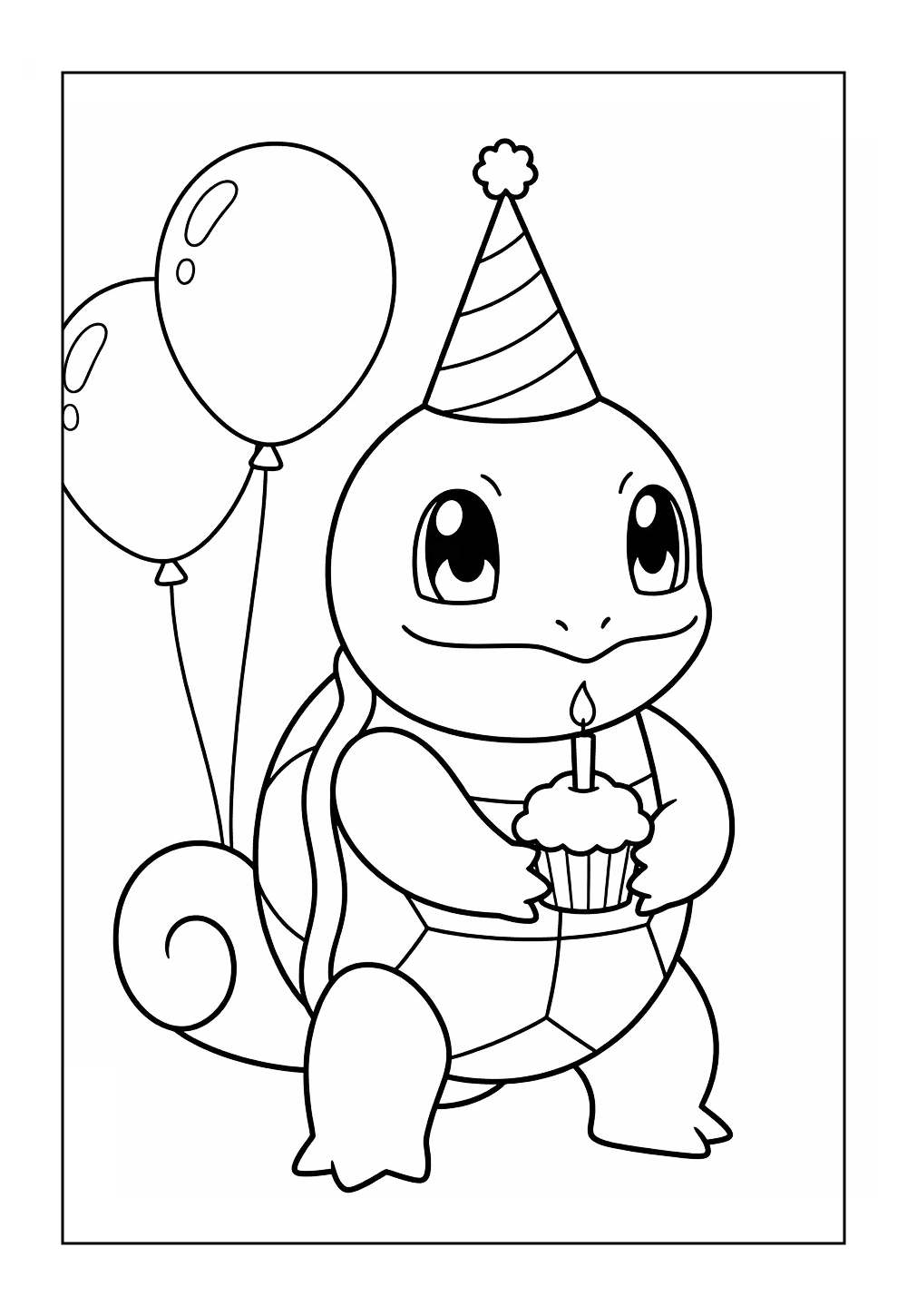 Desenho de Squirtle para colorir