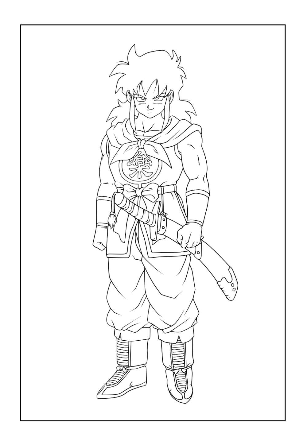 Yamcha para colorir - Dragon Ball Z