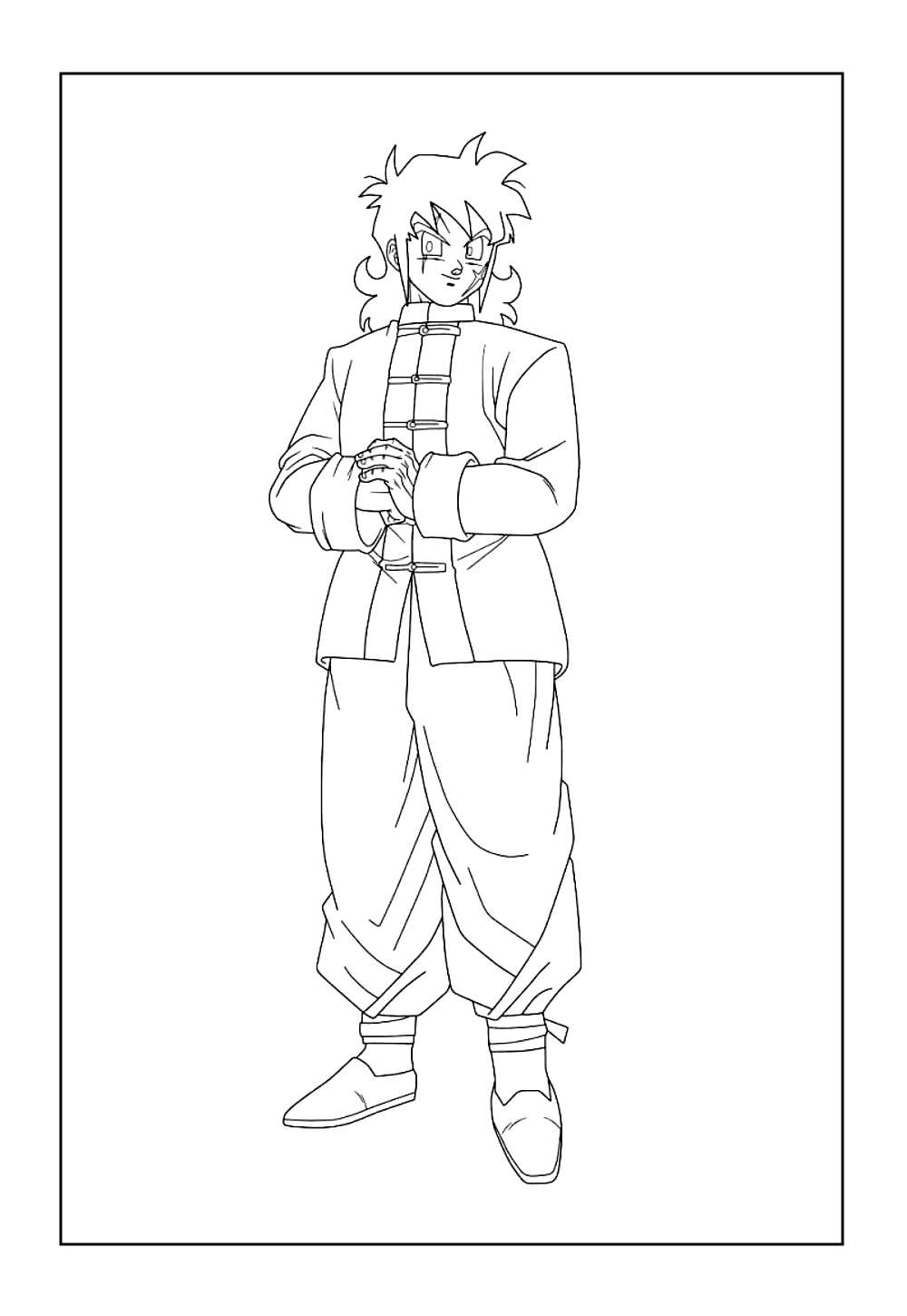 Desenho de Yamcha para colorir - Dragon Ball Z