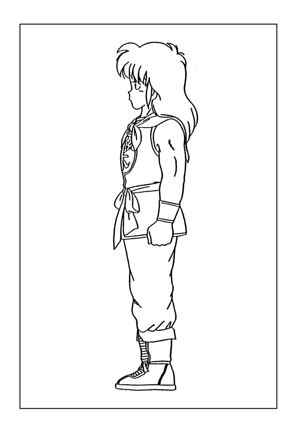 Desenho de Yamcha para pintar